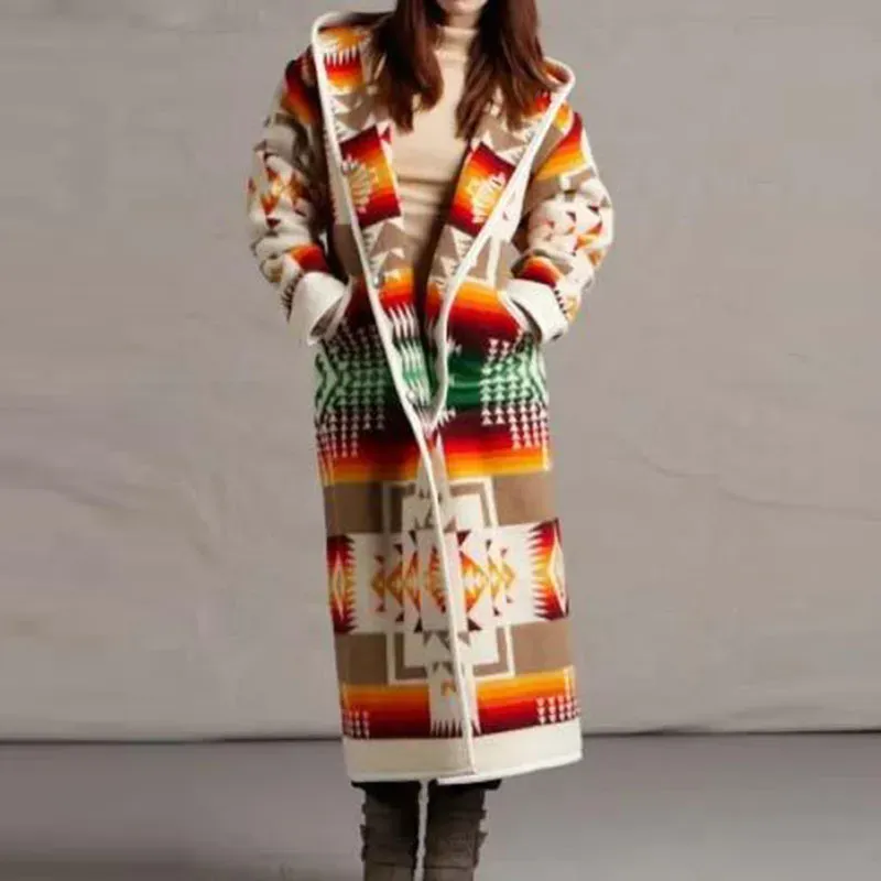 Vintange Western Style Hooded Coat