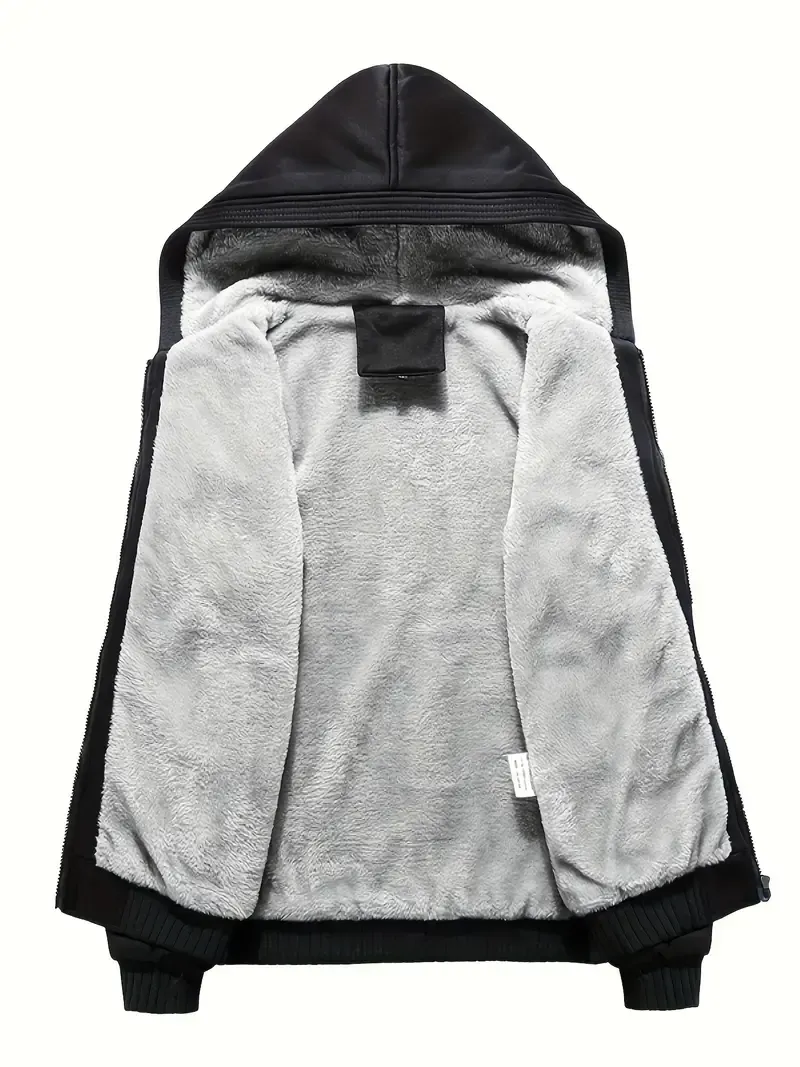 Women's Cozy Fleece-Lined Hoodie - Casual Sportswear with Zip Front, Pockets | Warm & Stylish for Fall/Winter