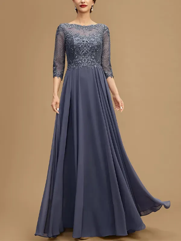 Lace Solid Color Maxi Dress
