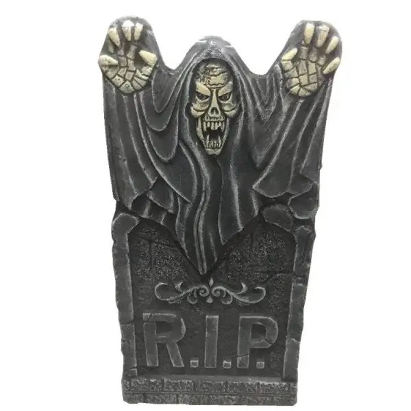 Halloween Graveyard Tombstone Decorations Realistic and Reusable Spooky Haunted House Yard Outdoor Decorations and Accessories