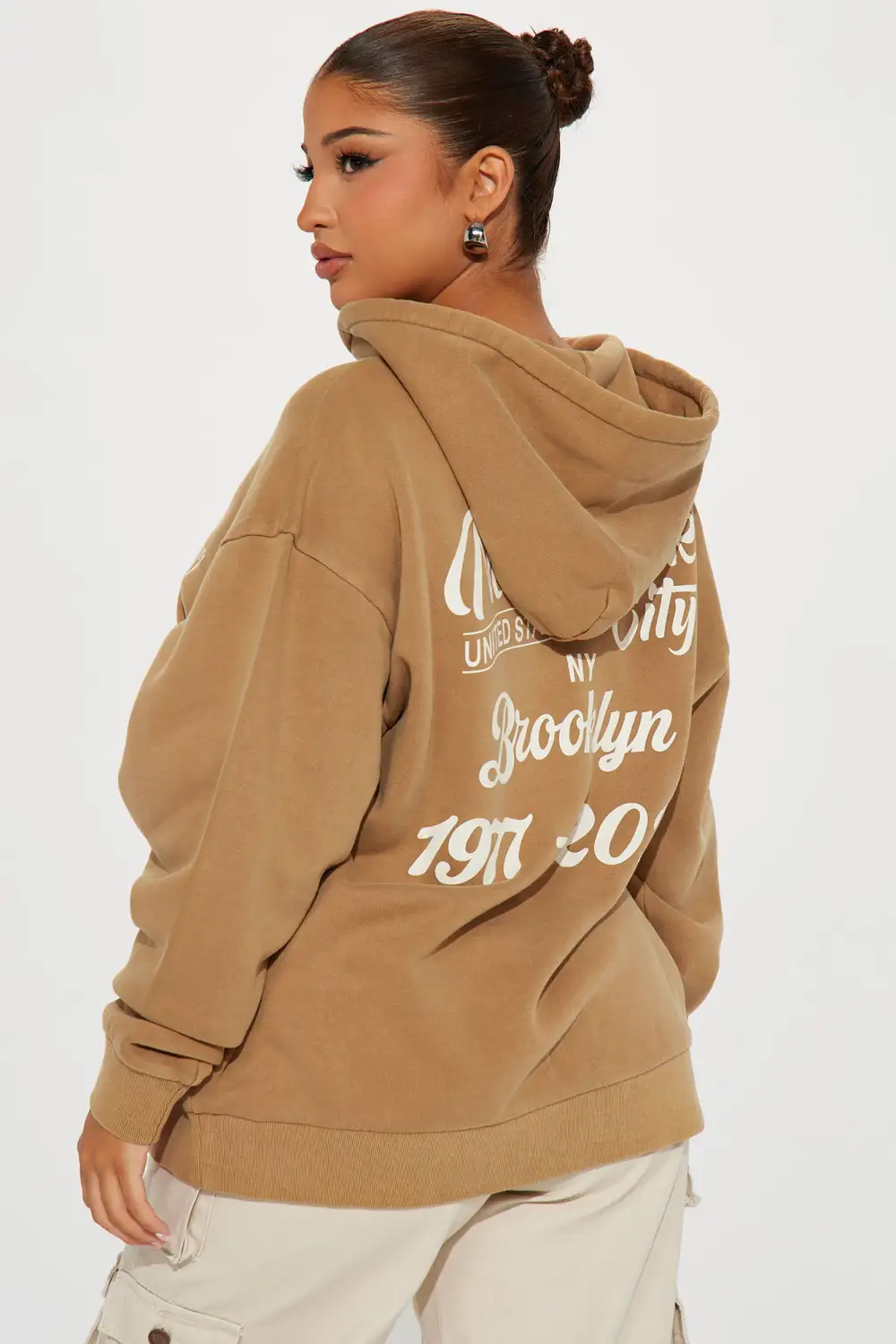 New York Baby Graphic Hoodie - Taupe