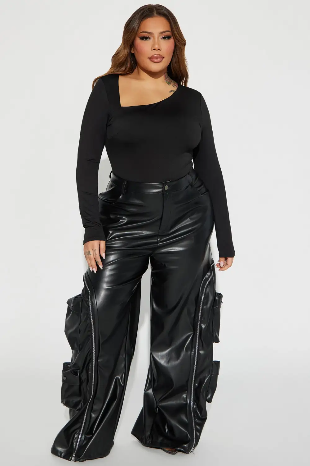 Melina Long Sleeve Bodysuit - Black