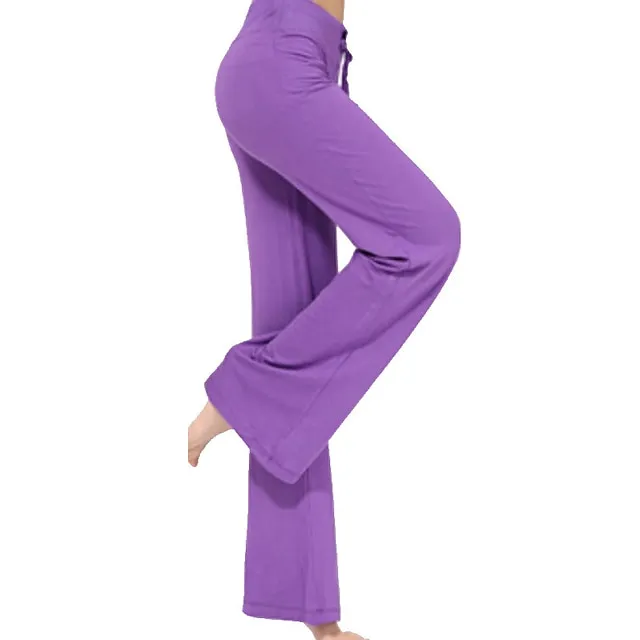 Women's Bootcut Sweatpants Wide Leg Chinos Black Blue Purple Mid Waist Streetwear Casual Lounge Casual Weekend Micro-elastic Full Length Comfort Plain S M L XL XXL Pants
