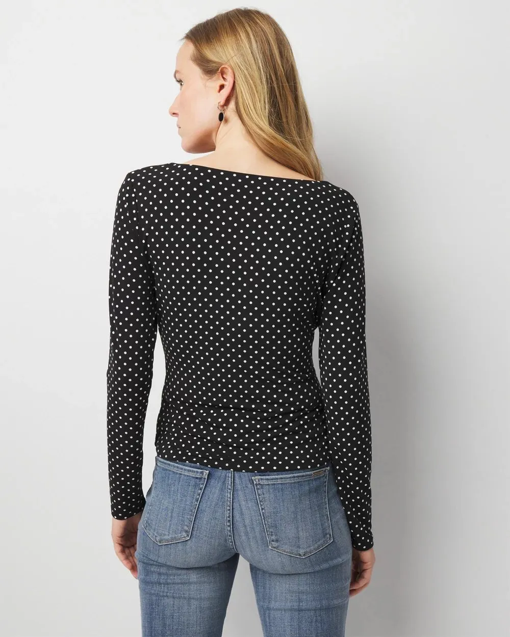 Ruched Button Trimmed Top