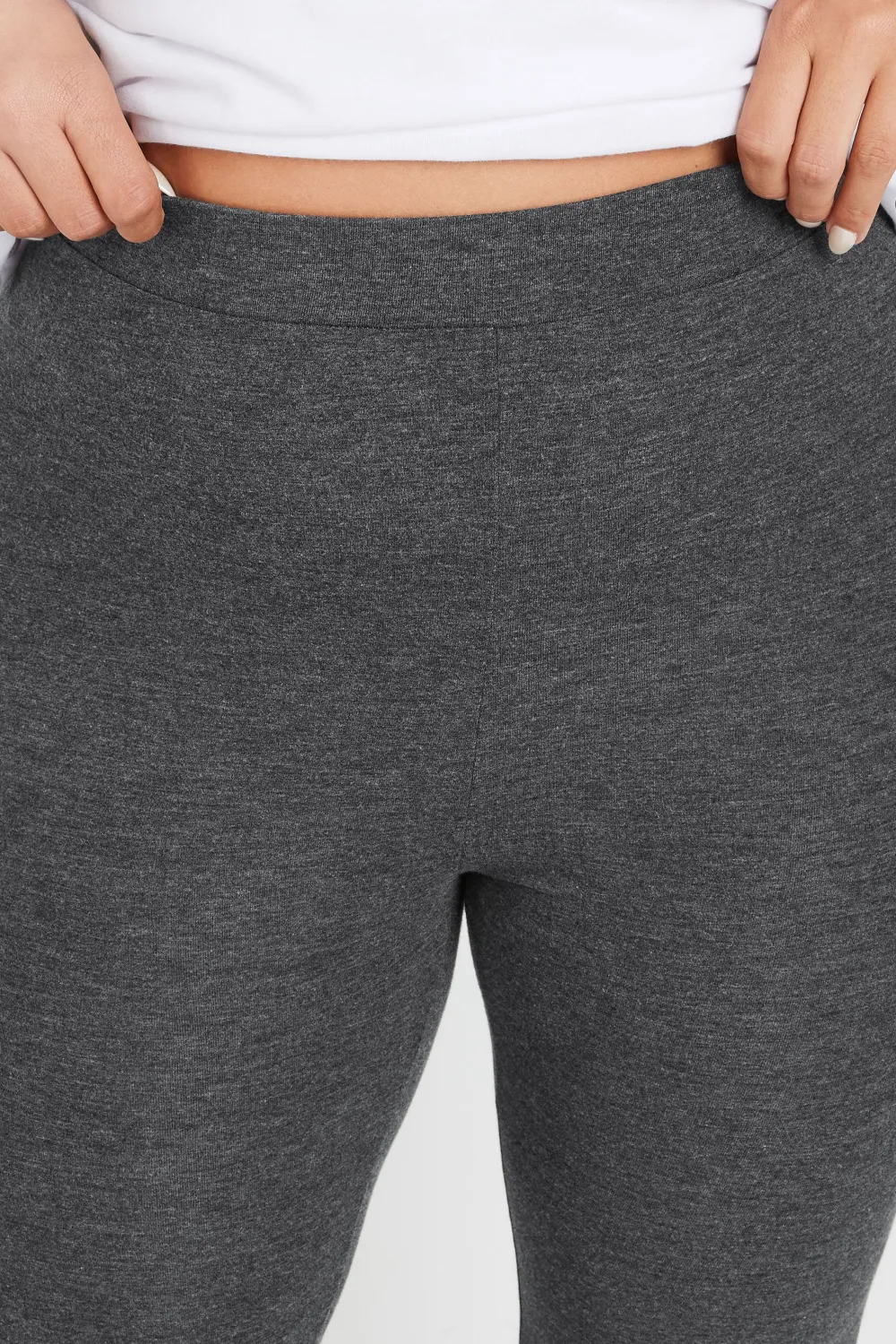 YOURS 2 PACK Curve Charcoal Grey & Black Soft Touch Stretch Leggings