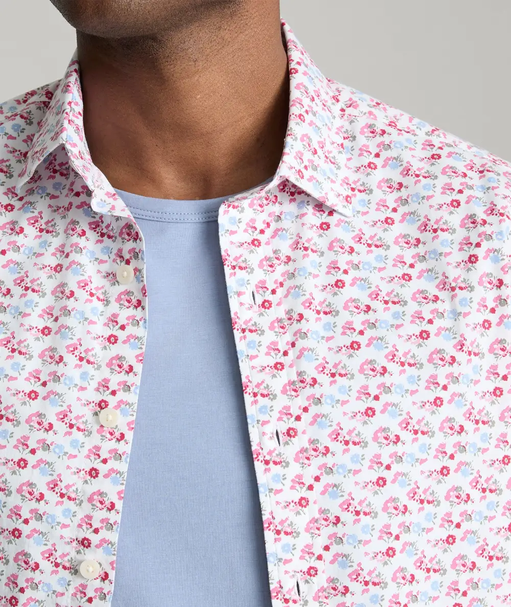 Stretch Cotton Short-Sleeve Sanchez Shirt