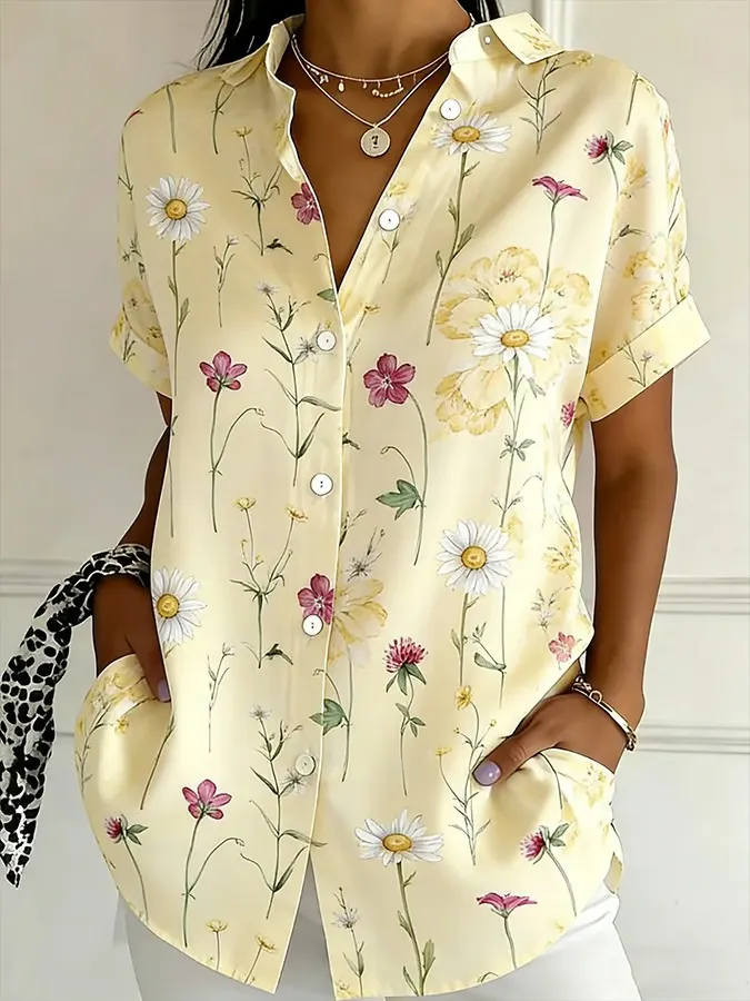 Women's Casual Floral Printed Shirt