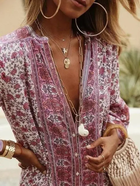 2021 vestido cardigan estampado retrô