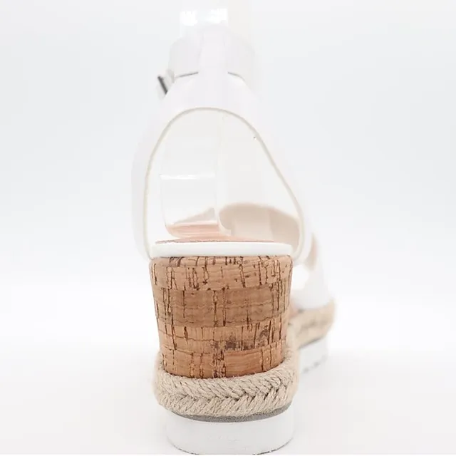 Women's Sandals Wedge Sandals Platform Sandals Corkys Sandals Daily Summer Platform Wedge Heel Ankle Strap Heel Peep Toe Casual Faux Leather Buckle Ankle Strap Solid Colored Dark Brown Black White