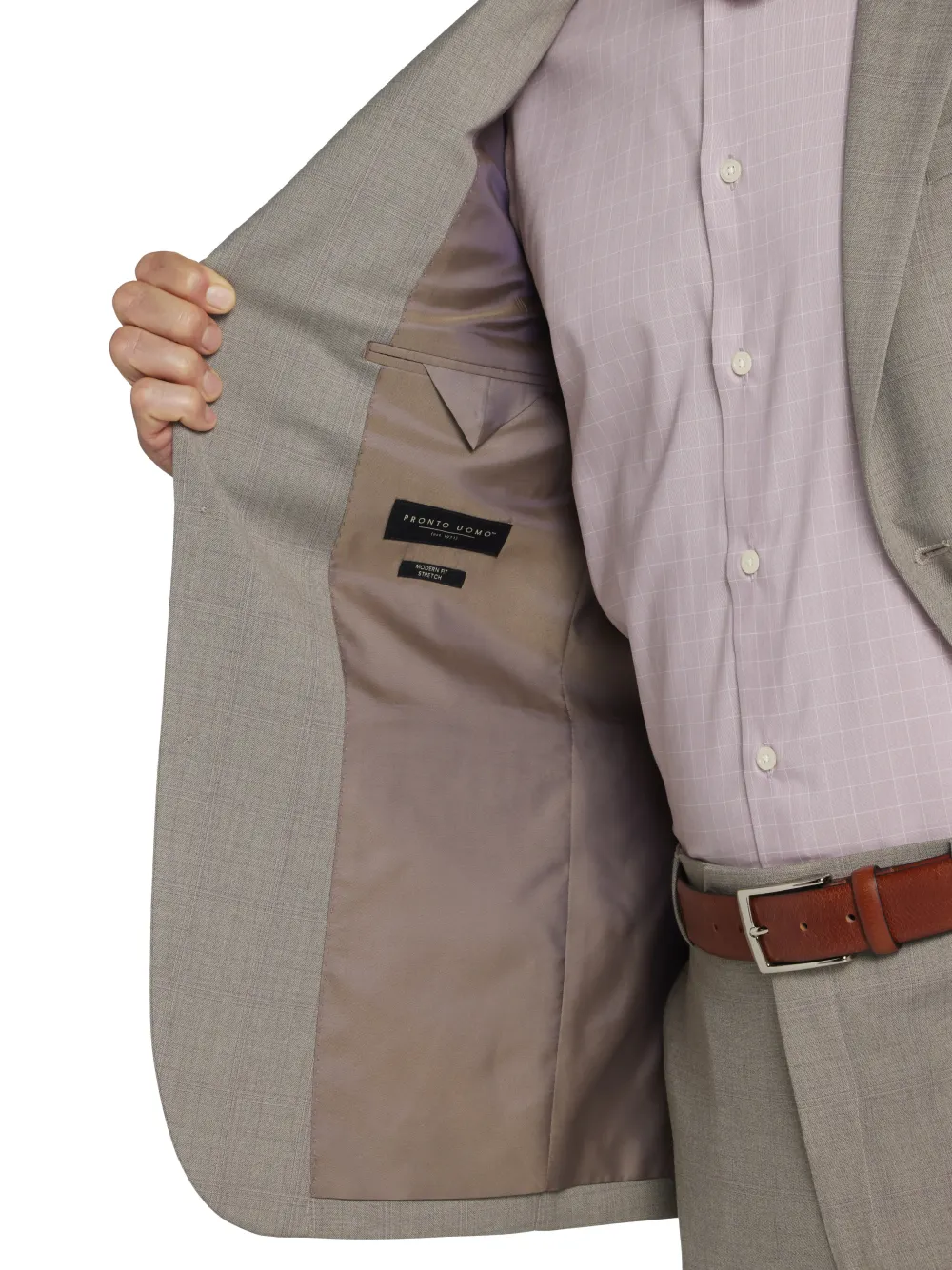 Pronto Uomo Modern Fit Windowpane Suit