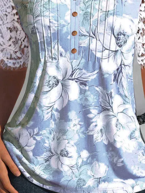 Floral Jersey Casual Shirt