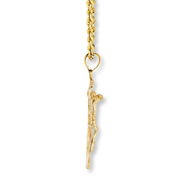 Cross Anchor Necklace 10K Yellow Gold 22