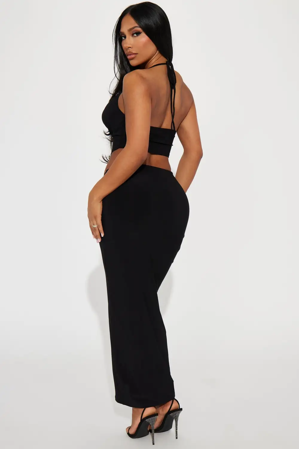 Love Twice Skirt Set  - Black