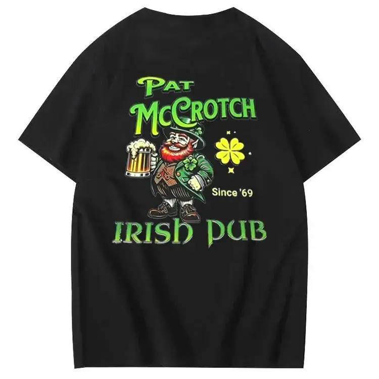 St.Patrick's Day Print Pattern Crew Neck T-Shirt