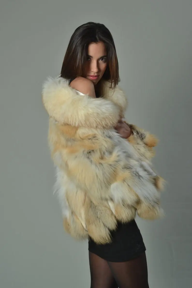 Golden Fox Fur Coat