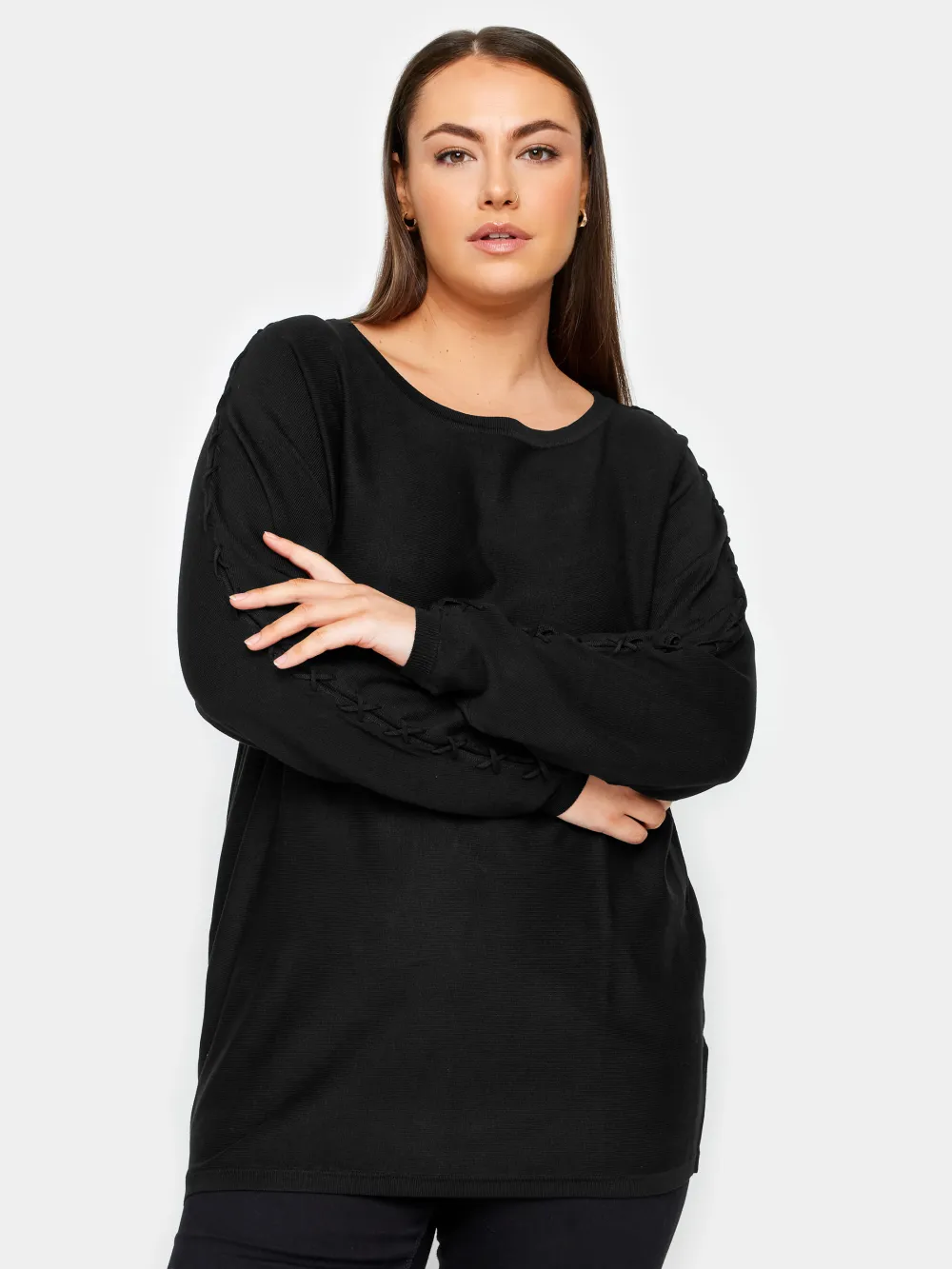 Evans Black Knot Sleeve Jumper