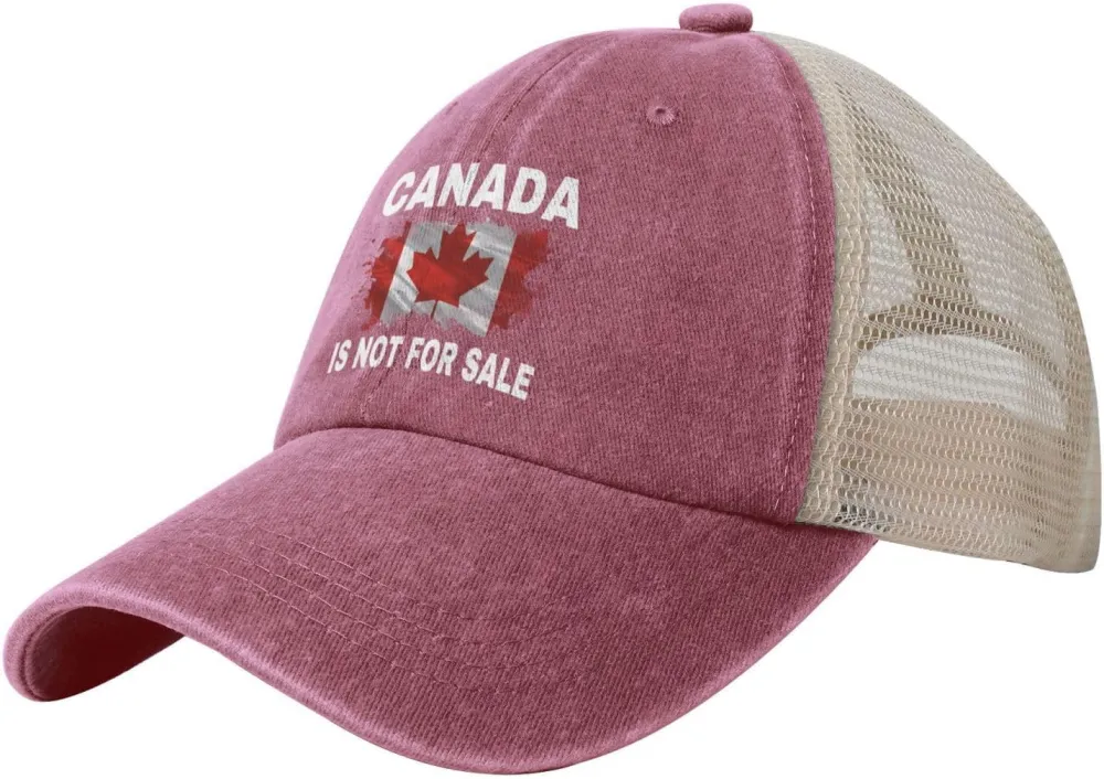 Canada is Not for Sale Hats Denim Mesh Cap