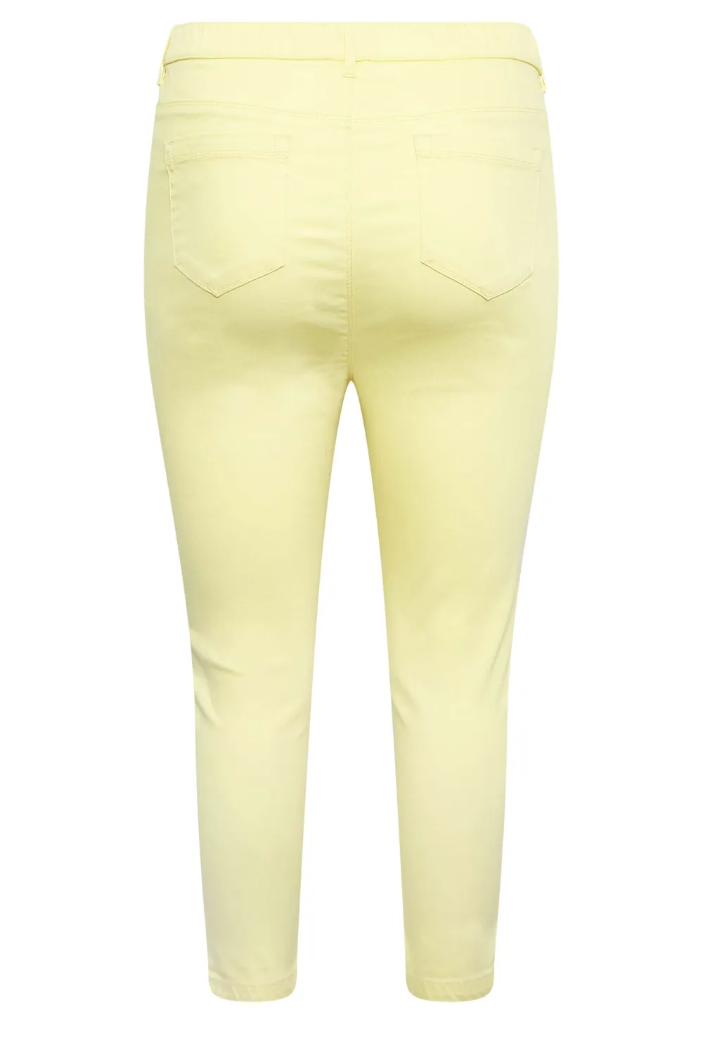 YOURS Curve Yellow Cropped Stretch GRACE Jeggings