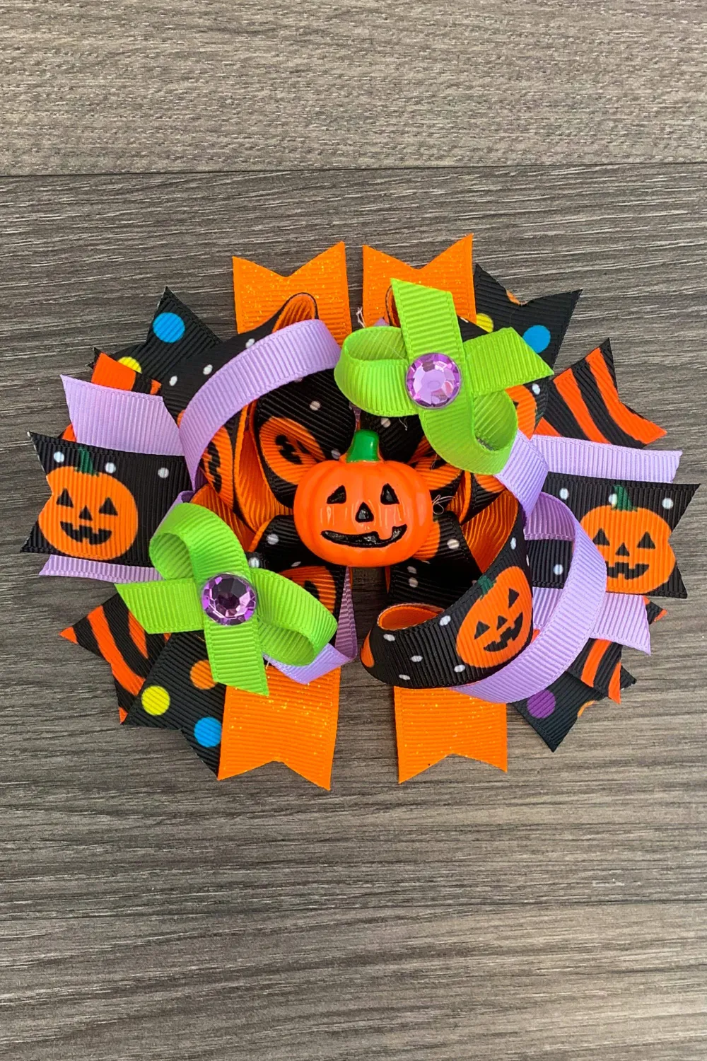 Pumpkin Halloween Bow