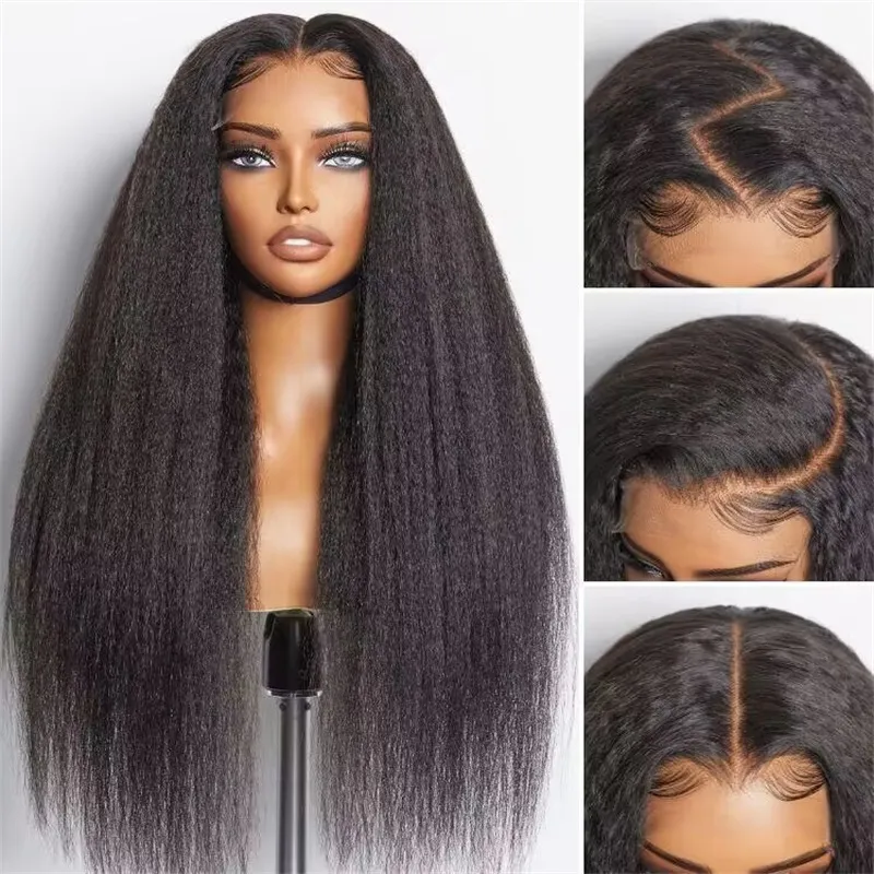 9x6 Lace Parting Max Glueless Wig Natural Kinky Straight / Yaki Straight Ready to Go Wig