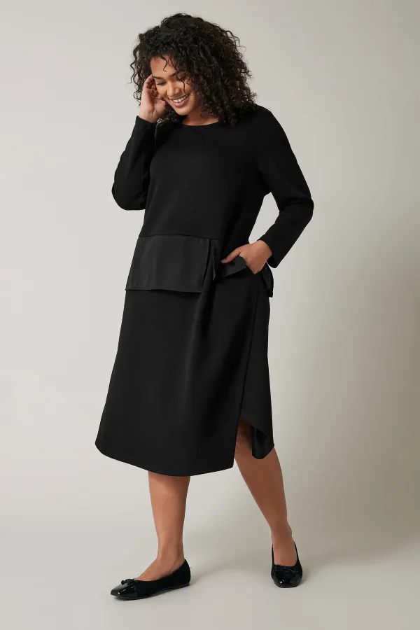 Evans Black 2 in 1 Shirt Dress