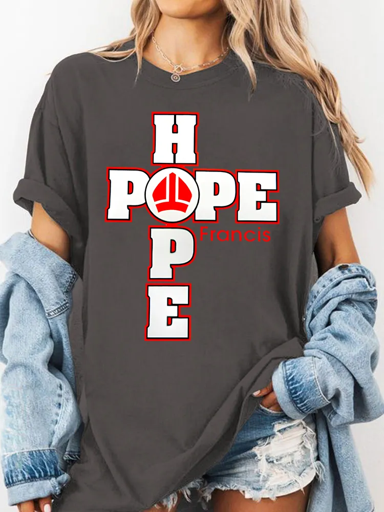 Women's Pope Francis Print Casual T-Shirt