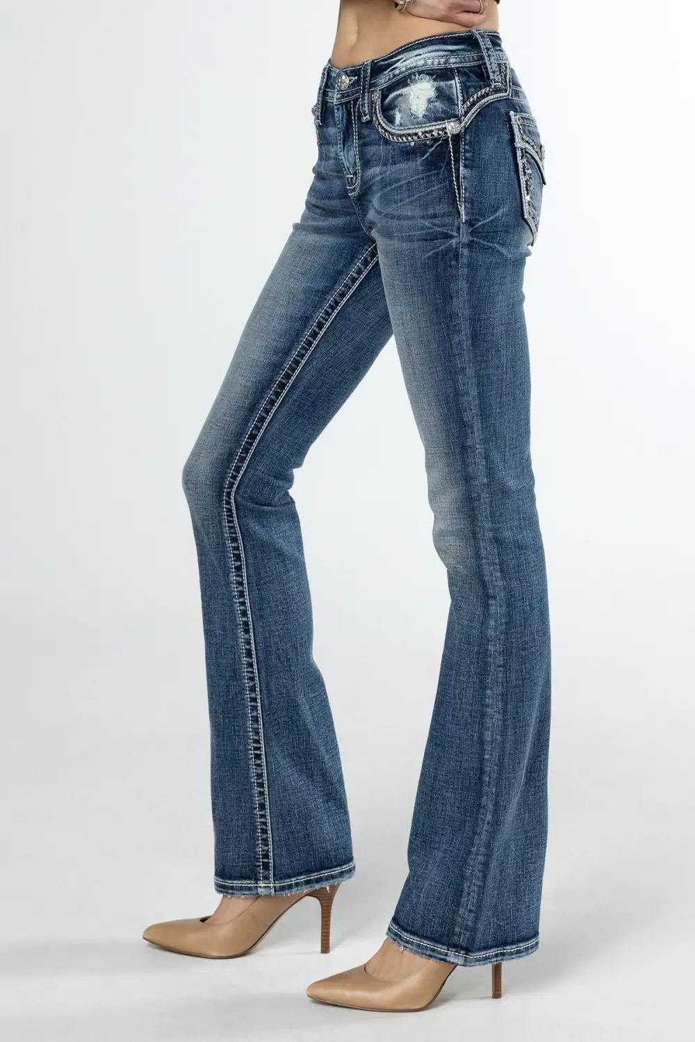 Looped In Sparkle Bootcut Jeans