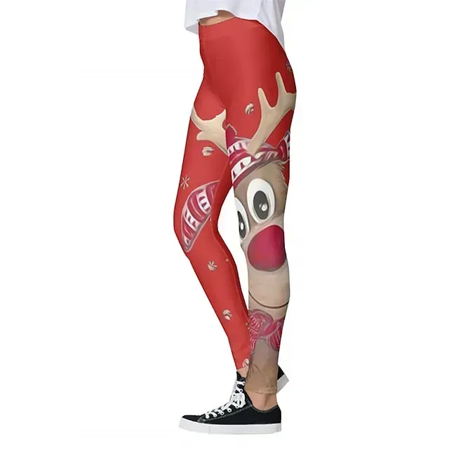 Santa Claus Leggings Jogger Pants Women's Christmas Christmas Christmas Eve Adults' Christmas New Year Eve Polyester Lycra Spandex Pants