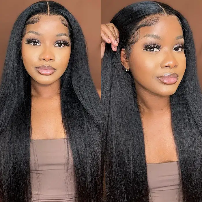 250% Kinky Straight 13×6 Full Frontal Lace Wig Sterly Lace Frontal Human Hair Wigs