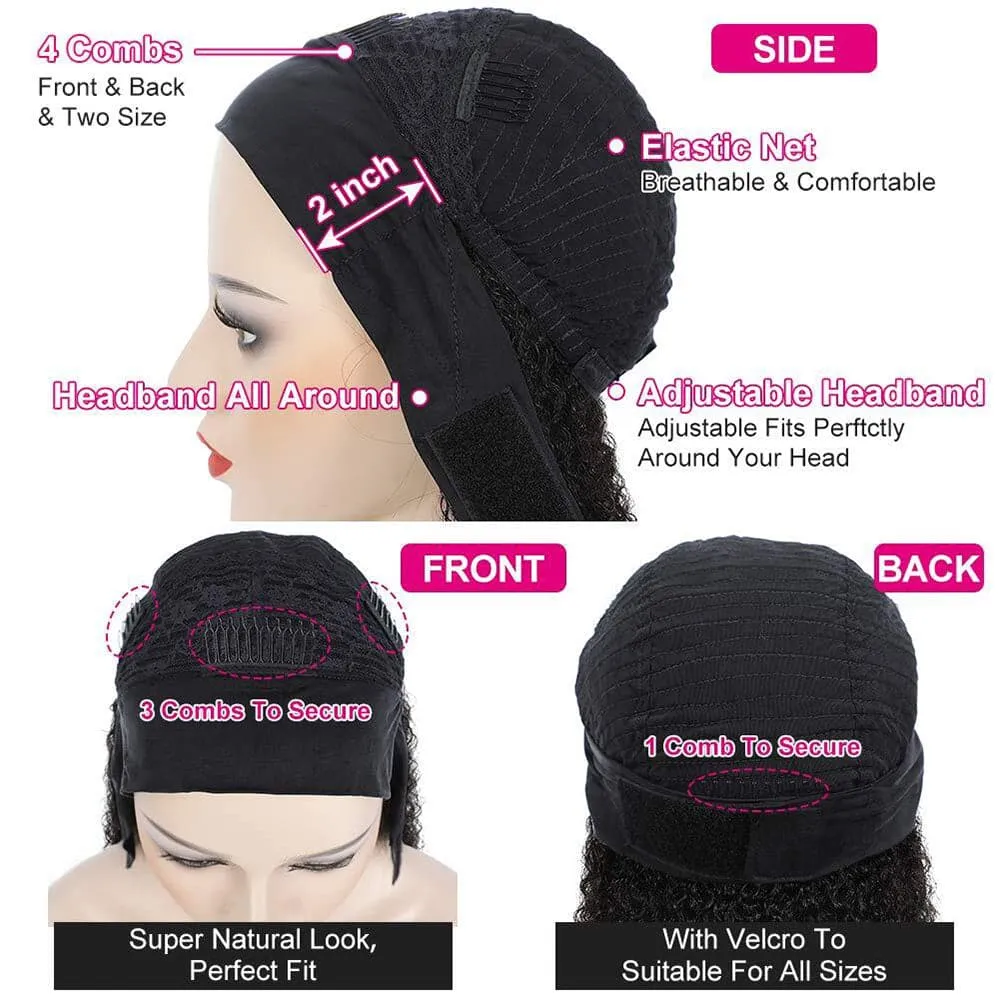 Headband Bob Wig Human Hair Straight Short Bob Wigs For Black Women Sterly Hair