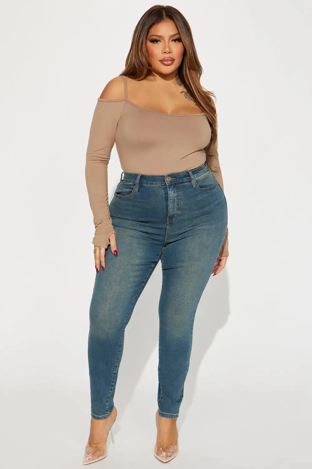 Unfounded Tinted Stretch Skinny Jeans - Medium Wash