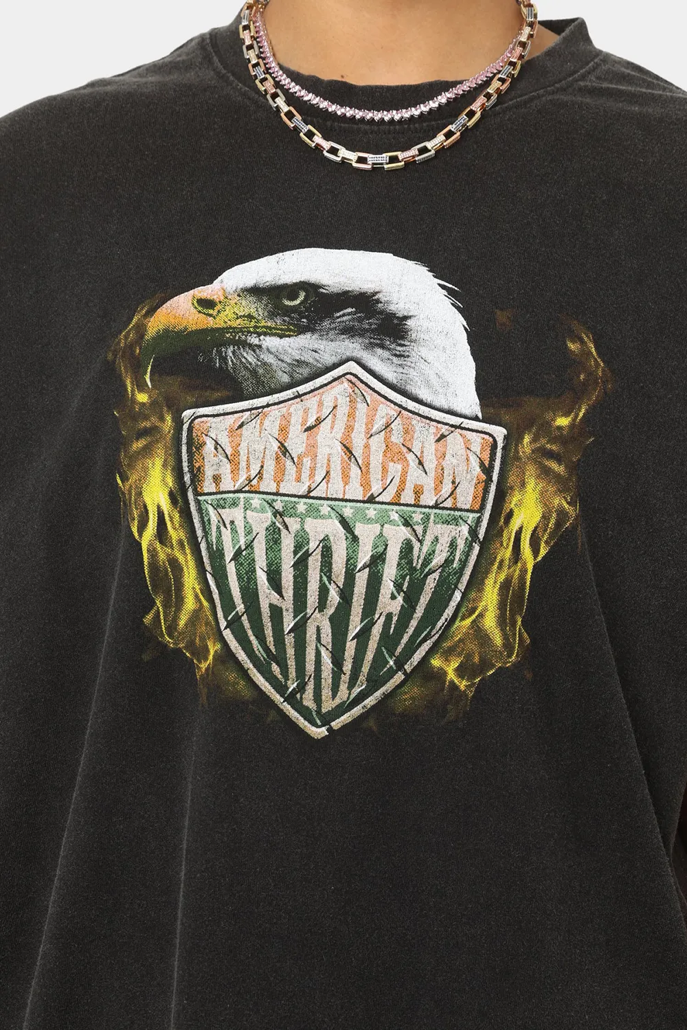 American Thrift God Bless Classic Black T-Shirt