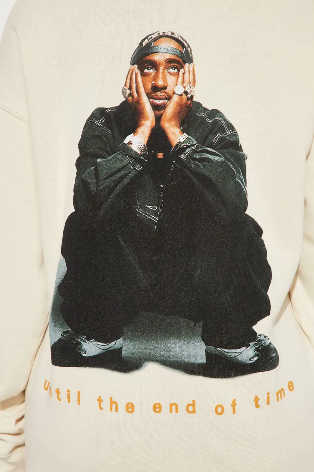 End Of Time Washed Crew Neck Sweatshirt - Cream