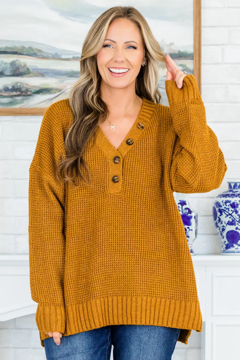 At The Summit Sweater, Camel