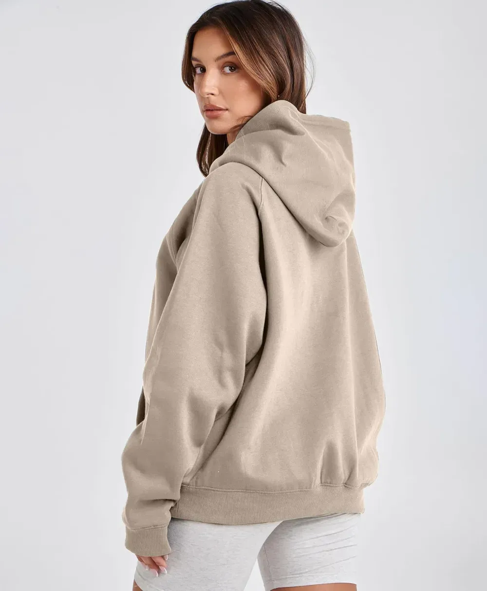 Womens Camo Hoodies Maple Leaf Print Oversized Hooded Sweatshirt Fleece Pullover Sweatshirts Long Sleeve with Pocket