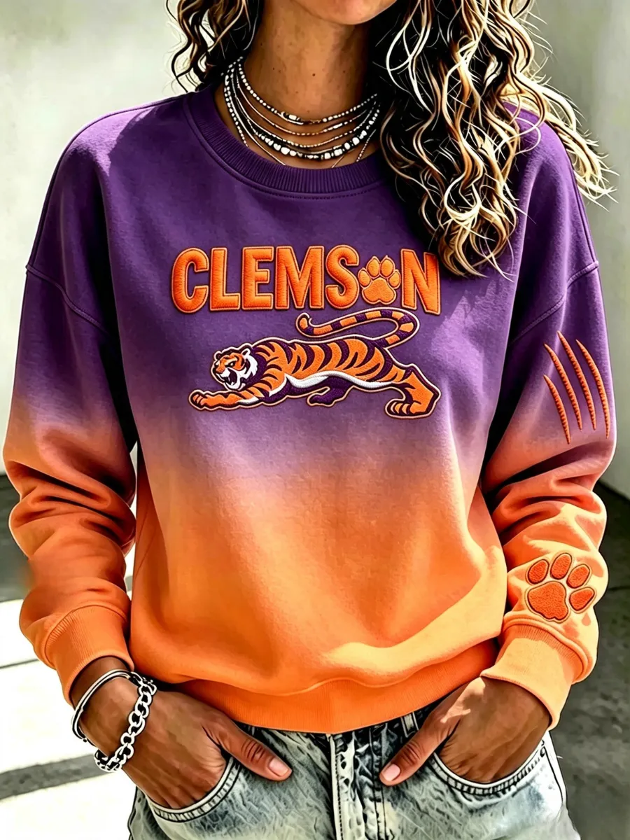 Ladies' Rugby Printed Round Neck T-Shirt