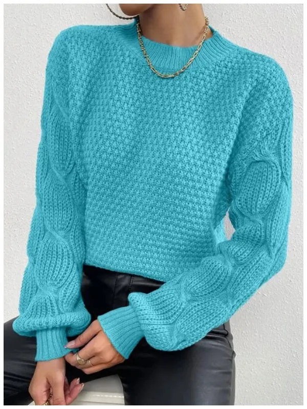 Round Neck Drop Shoulder Sweater