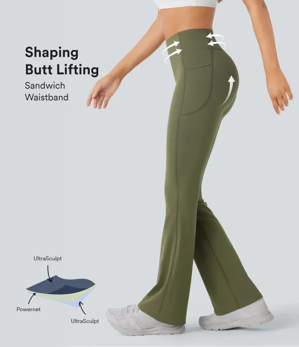 Cinched Butt-Lifting Tummy Control Yoga Leggings
