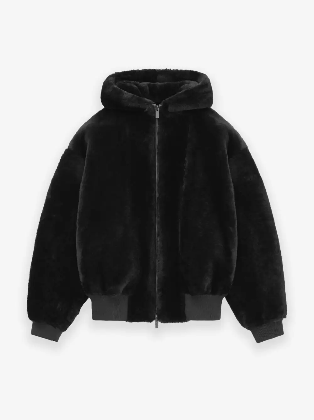 Shearling Hooded Bomber