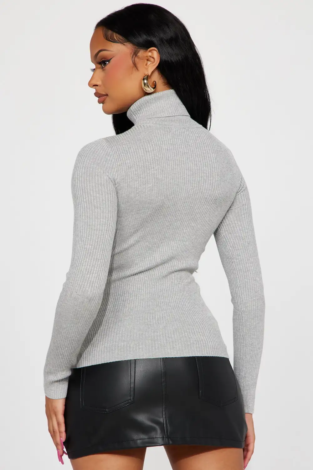 Brookside Sweater Top - Heather Grey