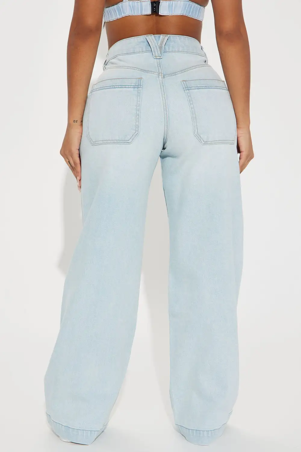 New Obsession Baggy Wide Leg Jean - Light Blue Wash