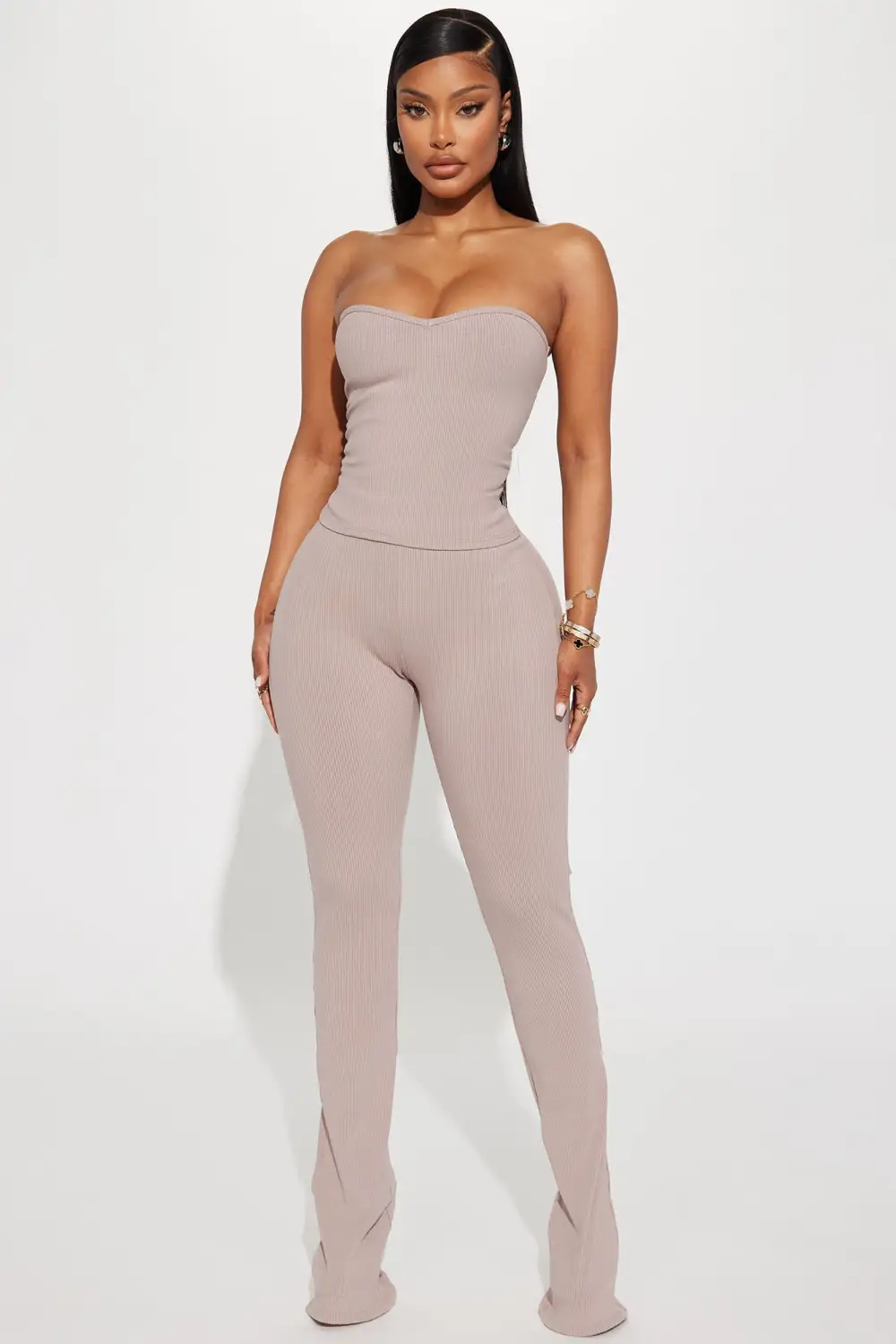 Nicolette Snatched Tube Top - Sand