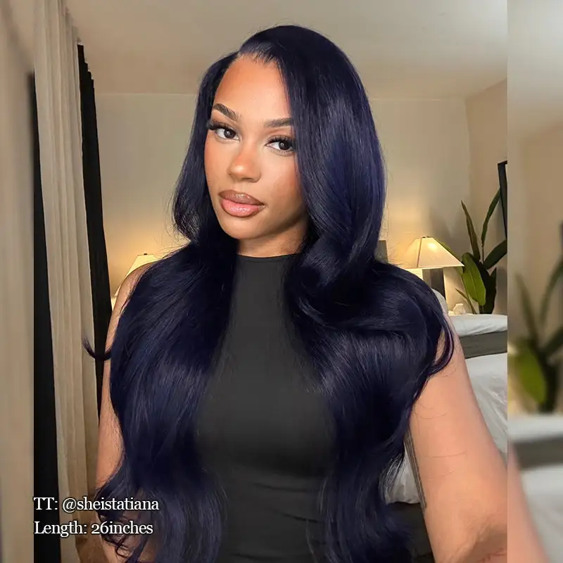 Sale | Glueless Midnight Blue 7x6/13x6 FULL Lace Frontal Wig 16