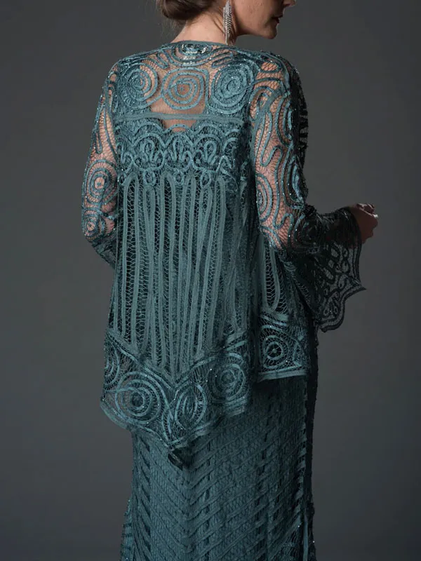 Fishtail Hollow Weave Temperament Ladies Skirt Suit