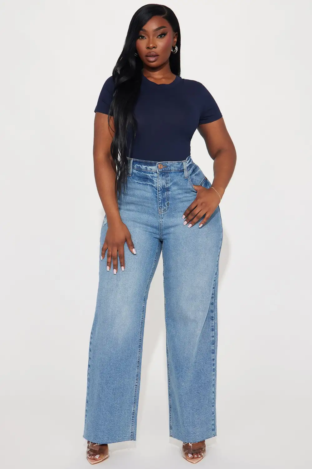 Camilla Classic Fit Crew Neck Tee - Navy