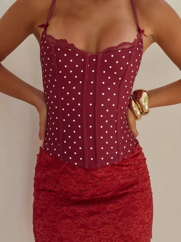 Structured Lace Bustier Top