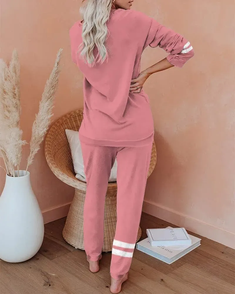 Lounge Sets for Women Two Piece Outfits Sweatsuits Sets Long Pant Loungewear Workout Athletic Tracksuits