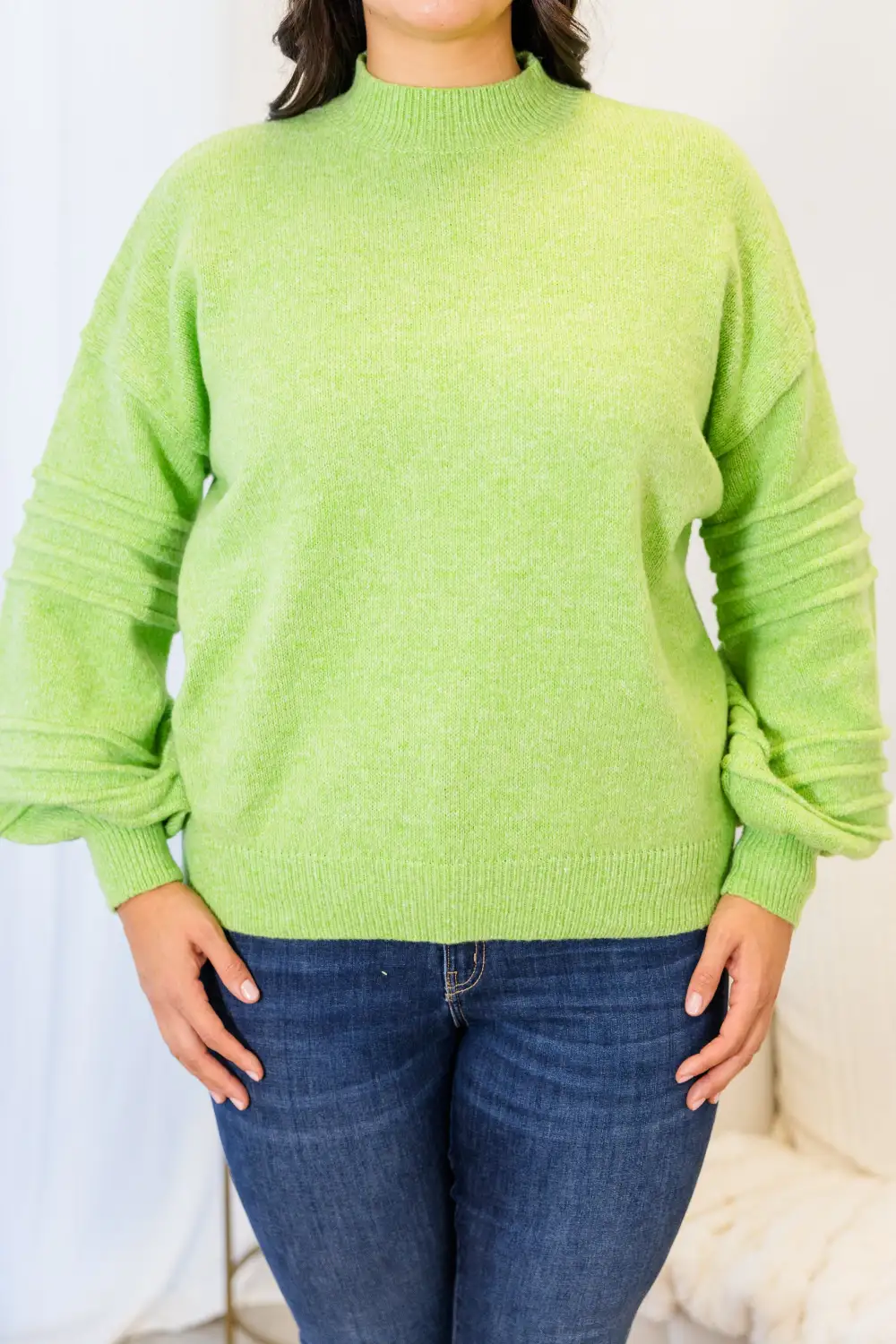 Cloudy Comfort Sweater, Green