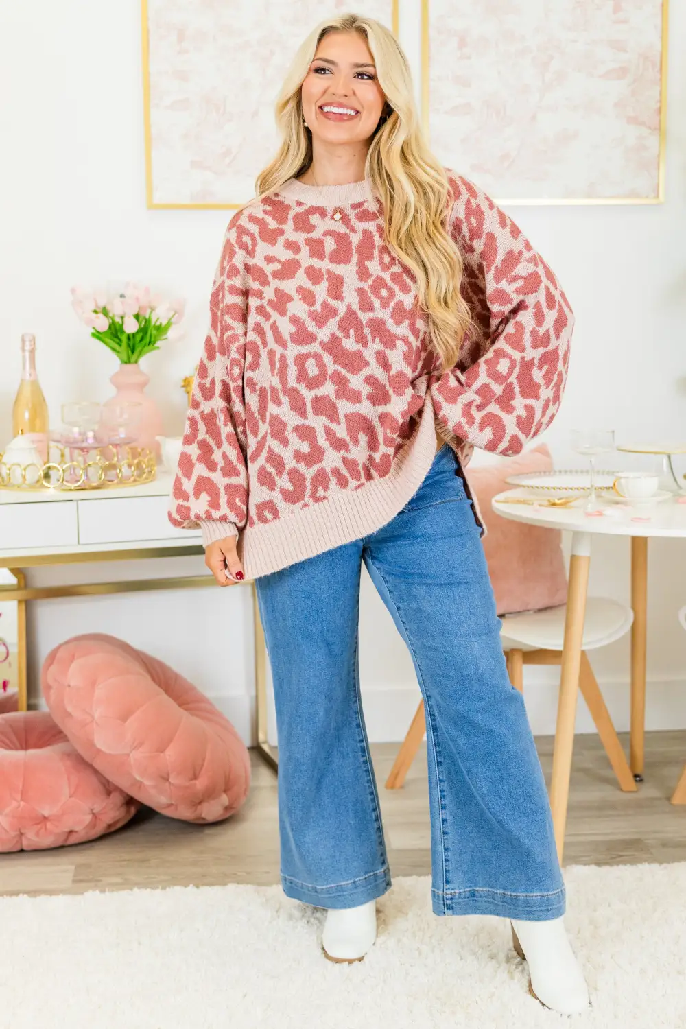 Me And The Jungle Sweater, Pink