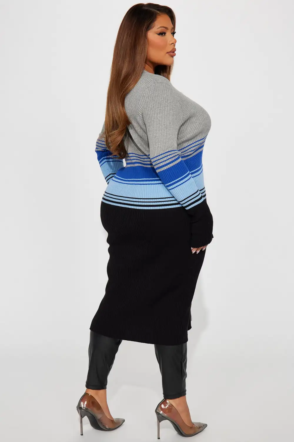 Braya Striped Cardigan - Blue/combo